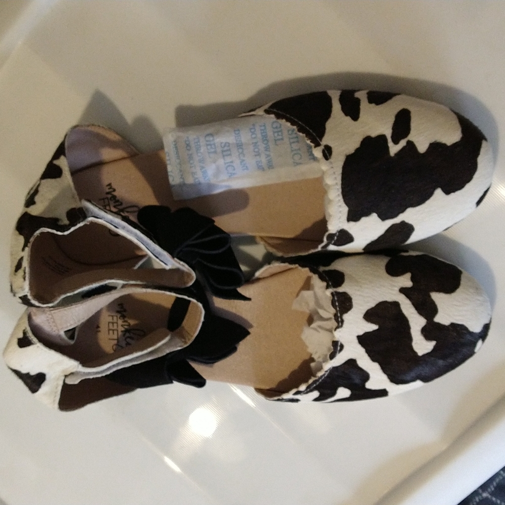 Brand new Cow Print Monkey feet shoes